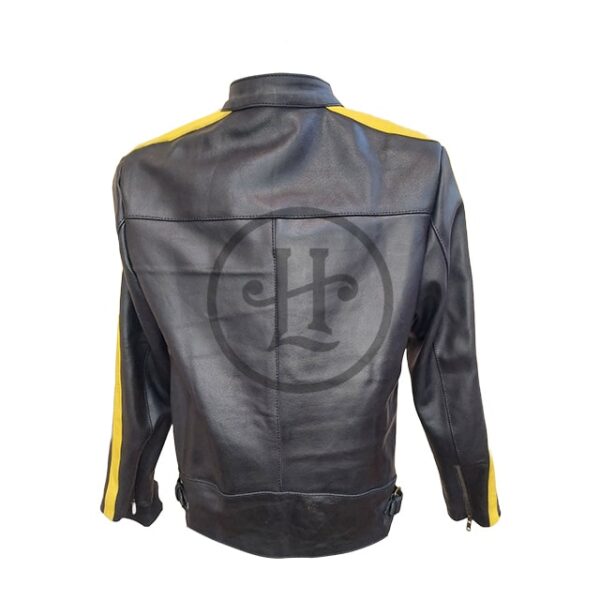Men Top-Grain Leather Motorcycle Sheepskin Jacket