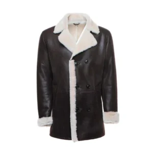 Men’s Jozef Double Breasted Shearling-Style Coat