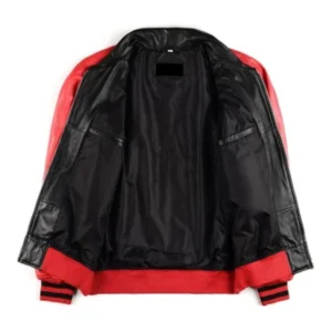 Men’s Sheepskin Bomber Baseball Varsity Jacket