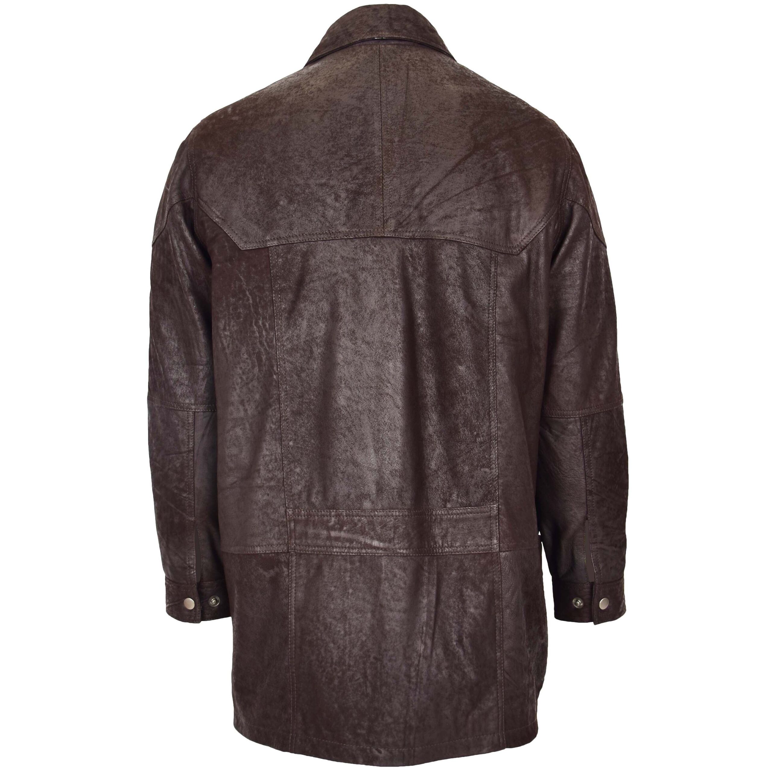 BUNERI M2 Brown Classic Leather Winter Car Coat – 2