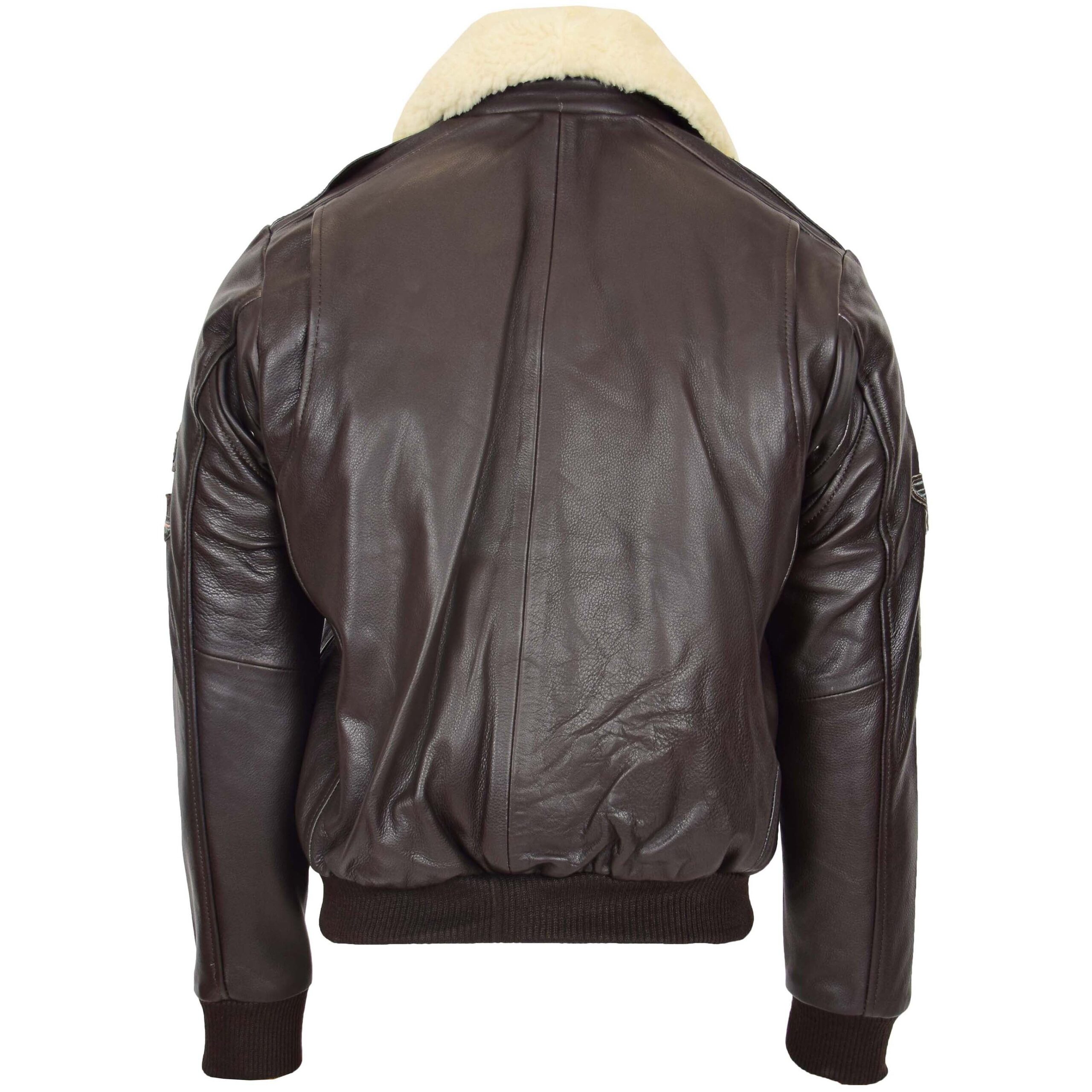BUNERI Pilot-N Brown Leather Jacket with Detachable Collar – 2