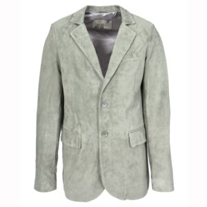 BUNERI Men’s Gray Suede Blazer
