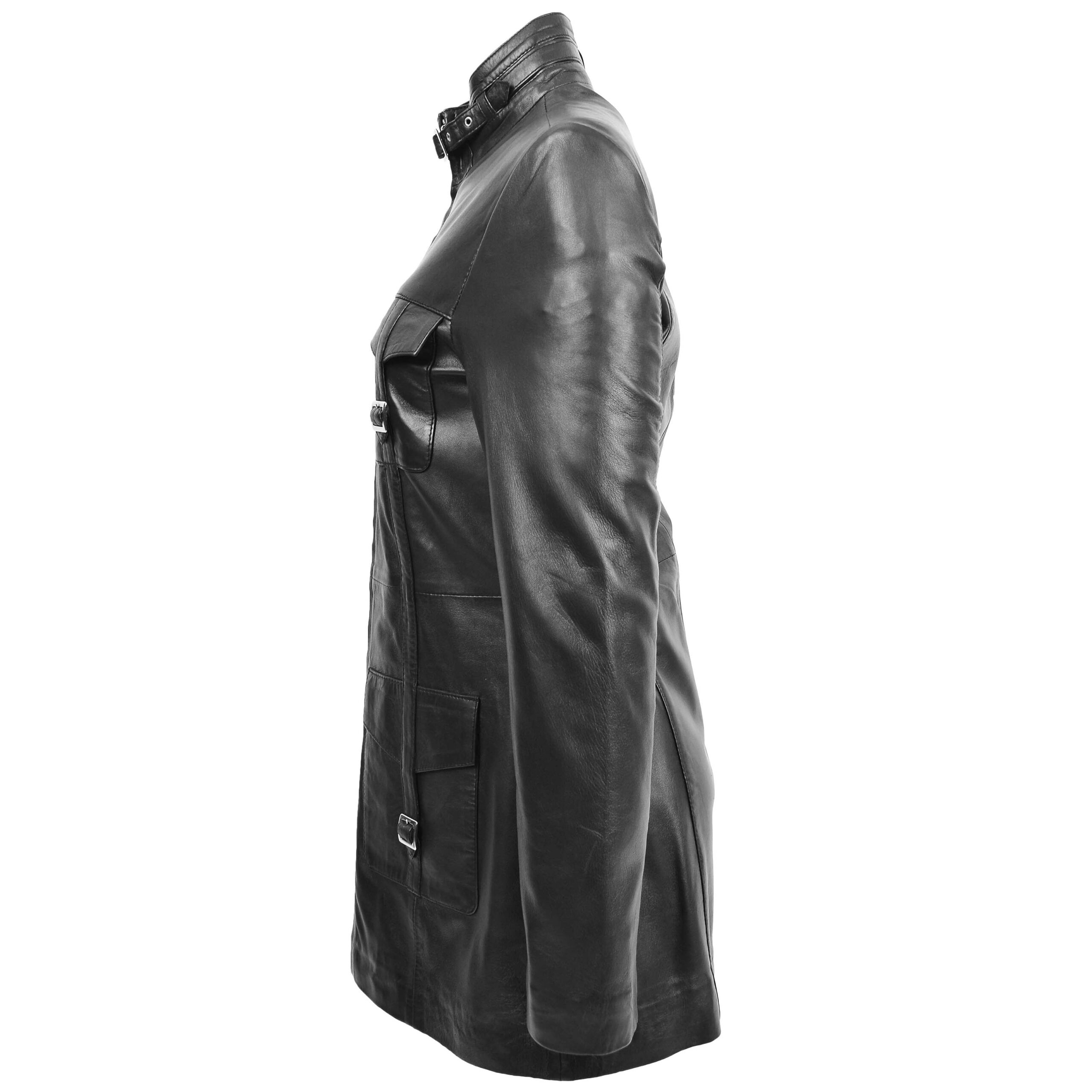BUNERI Black Leather Dual Zip Fastening Jacket – 5