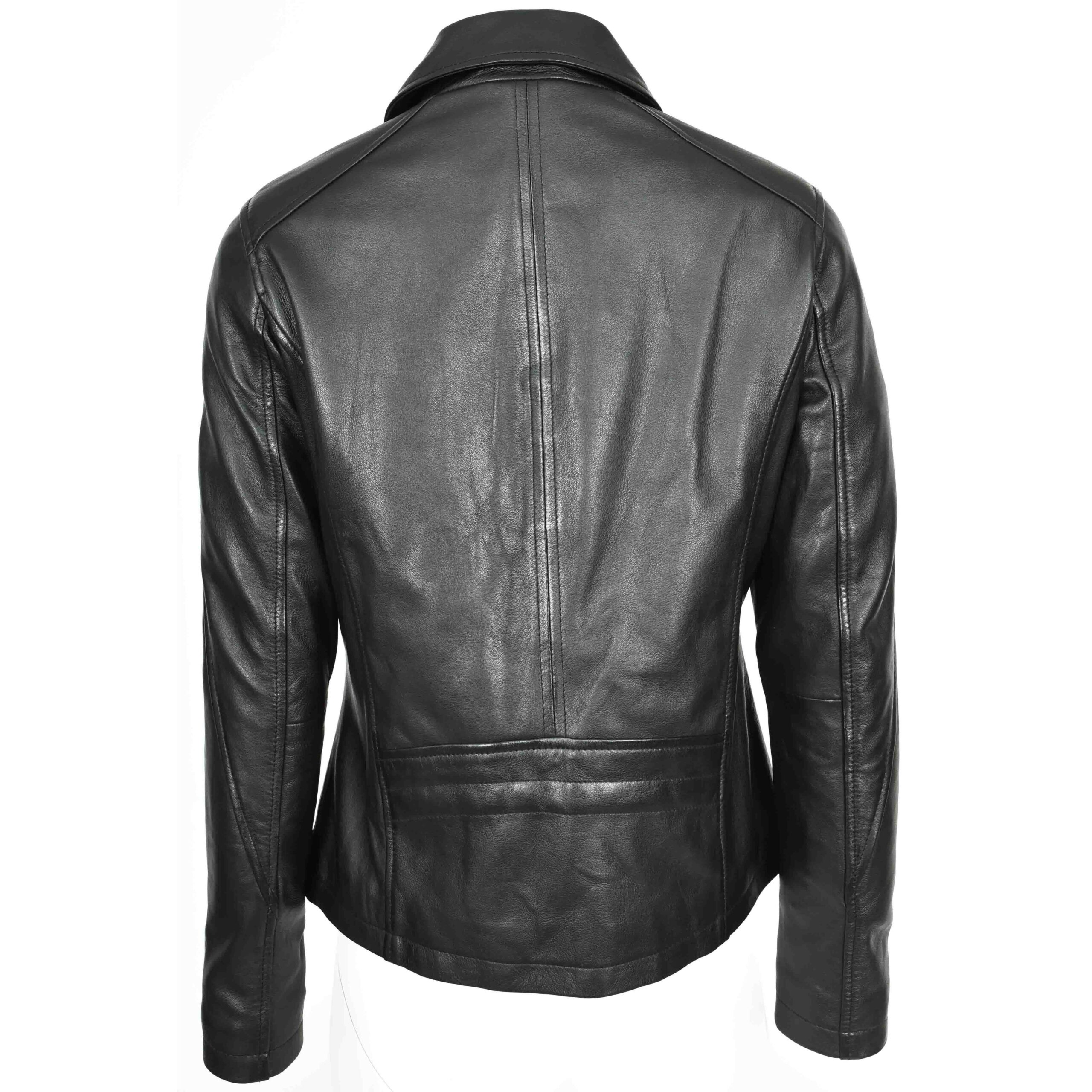 BUNERI Black Leather Classic Box Zip Jacket – 2