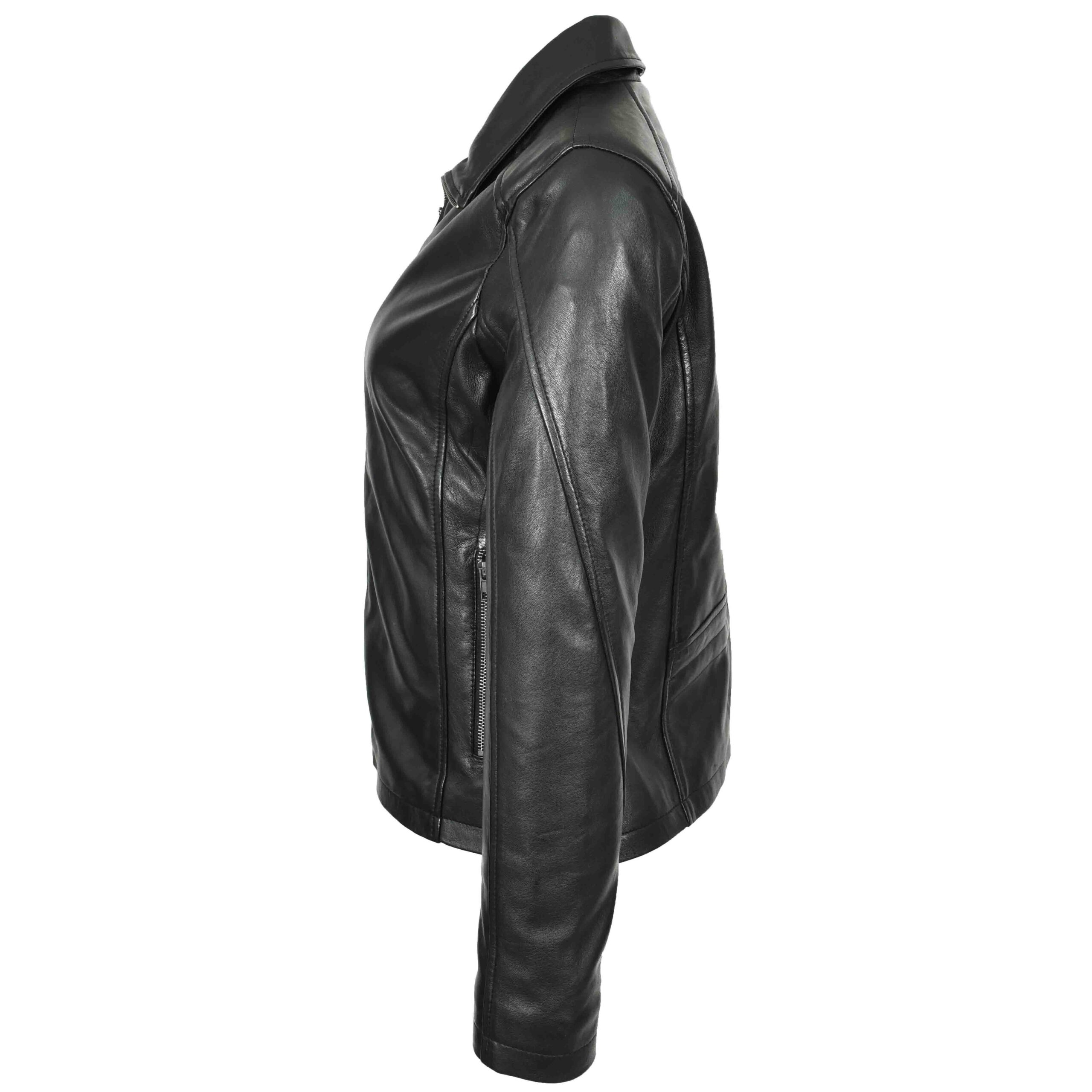 BUNERI Black Leather Classic Box Zip Jacket – 3