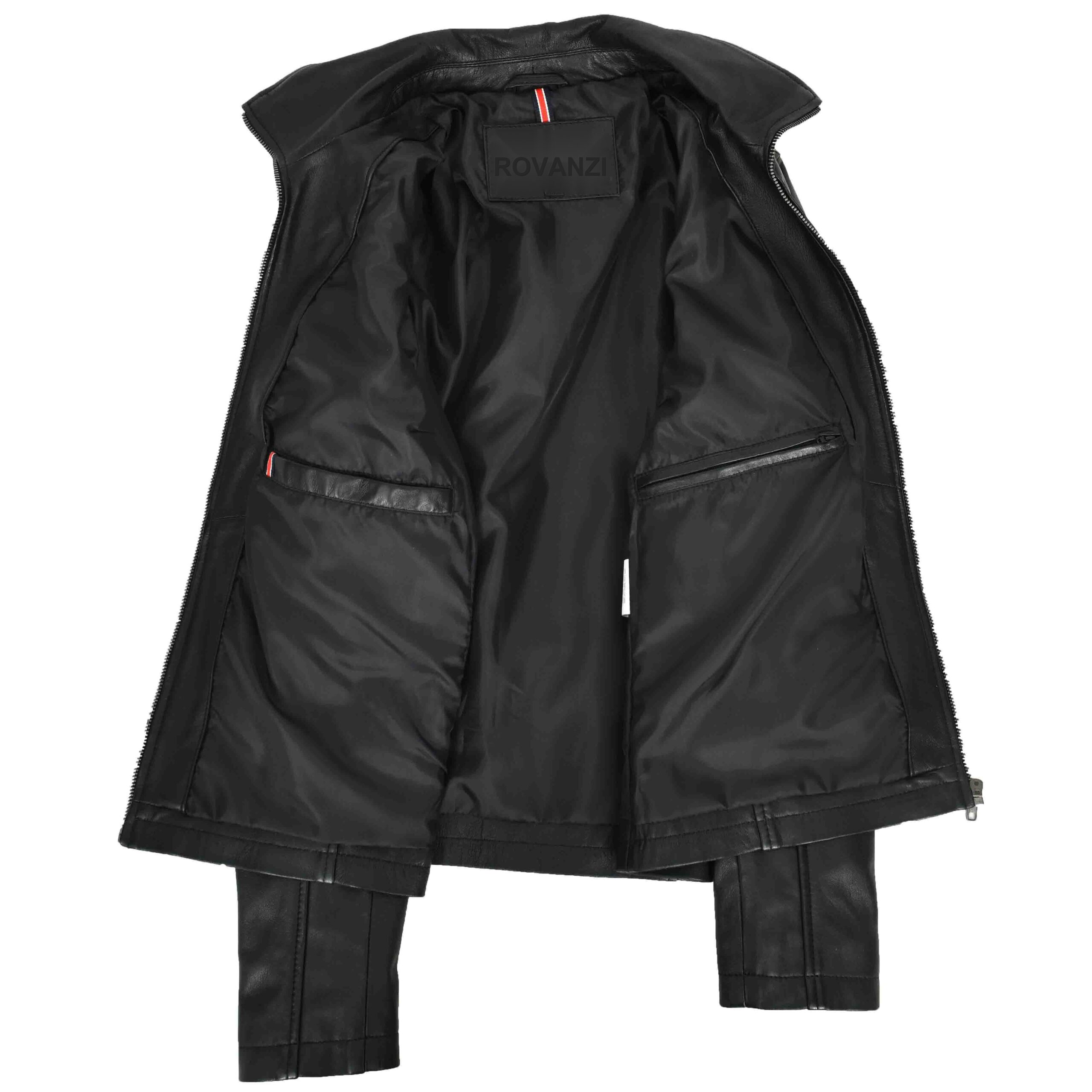 BUNERI Black Leather Classic Box Zip Jacket – 6