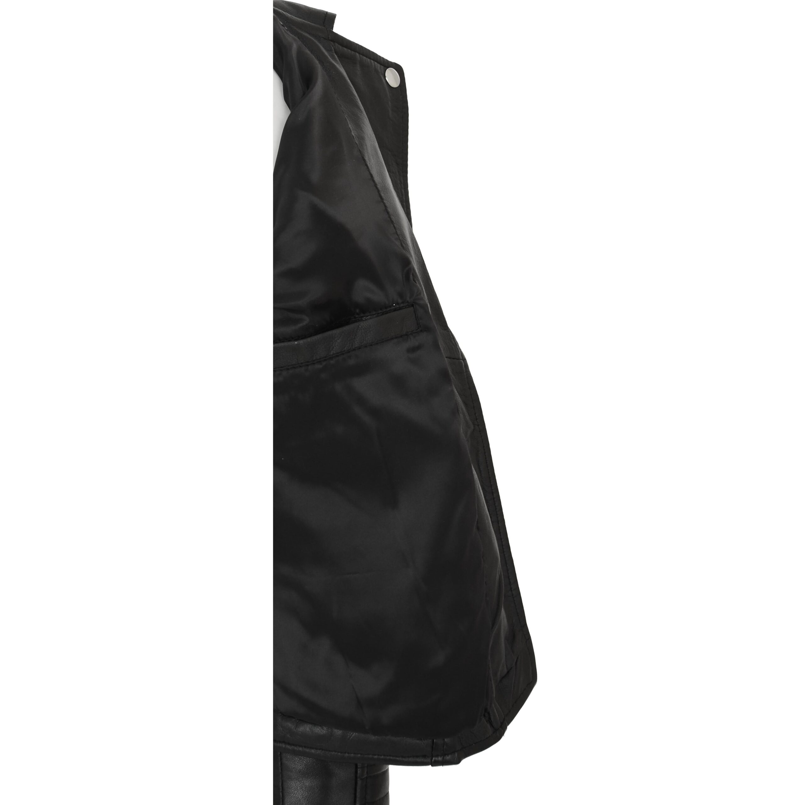 BUNERI Black Soft Leather Cross Zip Biker Jacket Women – 5