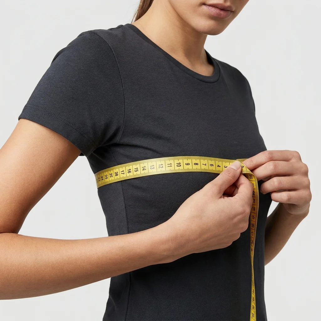 Instruction: Measuring chest circumference for a leather jacket
